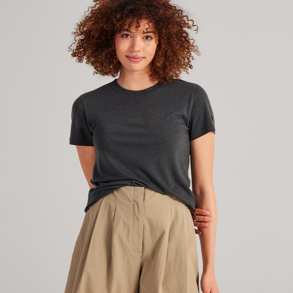 Allbirds Women's T-Shirt Dark Grey - TrinoXO™ Classic Fit - 52406HGIR